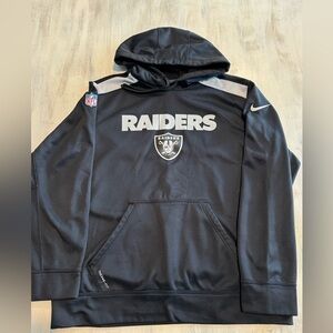 Nike Therma fit Oakland Raiders Hoodie L Excellent Condition